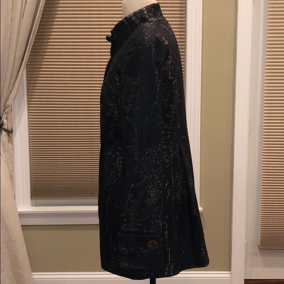 Nwot Metallic Snake Skin 3/4 Length Jacket - Picture 3 of 8